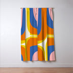 Colorful Abstract Retro Groove Pop Pattern Window Curtain Gallery Image 3