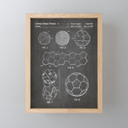 Soccer Ball Patent - Football Art - Black Chalkboard Mini Art Print Gallery Image 1