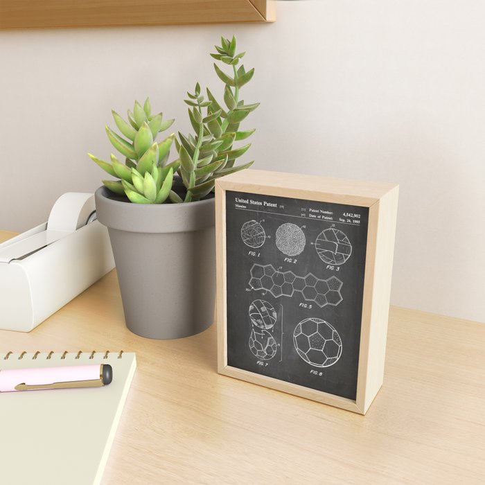 Soccer Ball Patent - Football Art - Black Chalkboard Mini Art Print Gallery Image 2