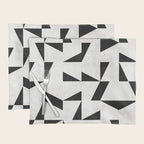Mid-Century Modern Pattern No.11 - Black and White Conrete Placemat Gallery Image 1