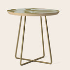 Retro Orbit Brown Olive - Mid Century Modern Geometric Side Table Gallery Image 1