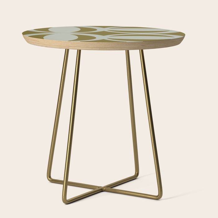 Retro Orbit Brown Olive - Mid Century Modern Geometric Side Table Gallery Image 1