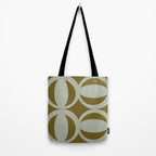 Retro Orbit Brown Olive - Mid Century Modern Geometric Tote Bag Gallery Image 2