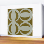 Retro Orbit Brown Olive - Mid Century Modern Geometric Wall Mural Gallery Image 2