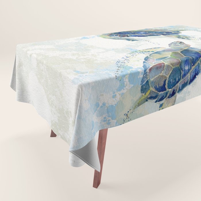 Swimming Together 2 - Sea Turtle  Tablecloth Gallery Image 1