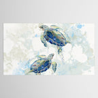 Swimming Together 2 - Sea Turtle  Tablecloth Gallery Image 2