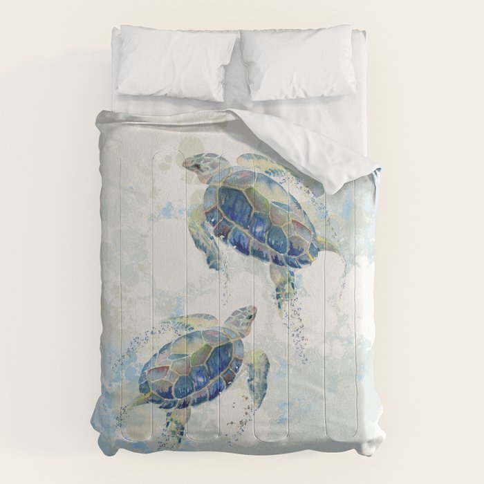 Swimming Together 2 - Sea Turtle  Comforter Gallery Image 6
