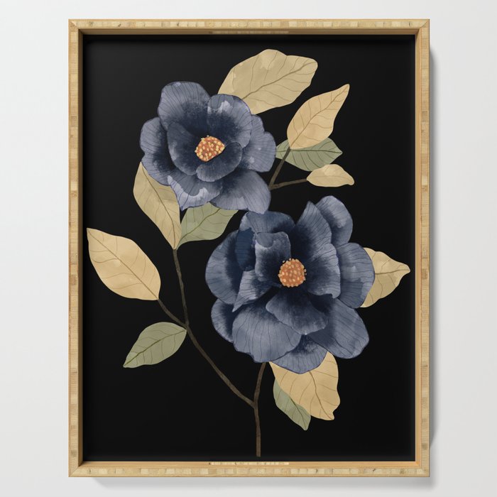 Back roses Serving Tray Gallery Image 1
