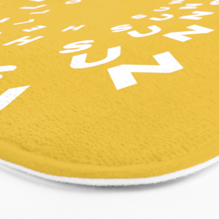 Hello Sunshine #positivity #typography Bath Mat Gallery Image 3
