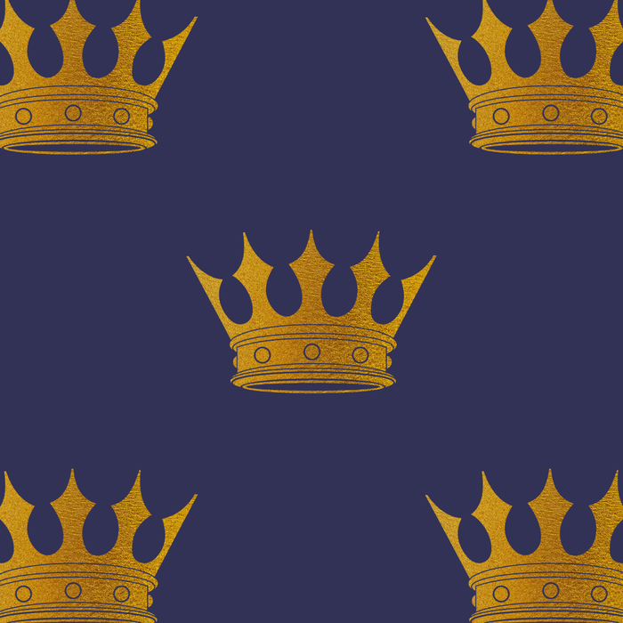 Royal Blue with Gold Crowns Coffee Mug Gallery Image 2