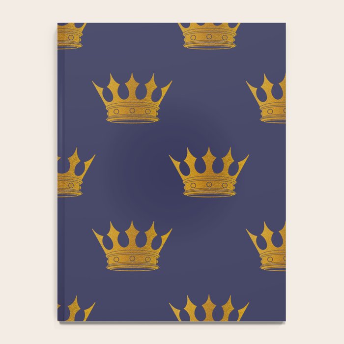 Royal Blue with Gold Crowns Notebook Gallery Image 4