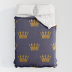Royal Blue with Gold Crowns Comforter Gallery Image 6