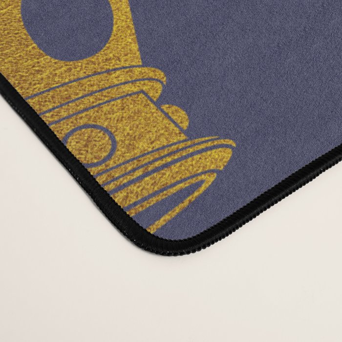 Royal Blue with Gold Crowns Desk Mat Gallery Image 4