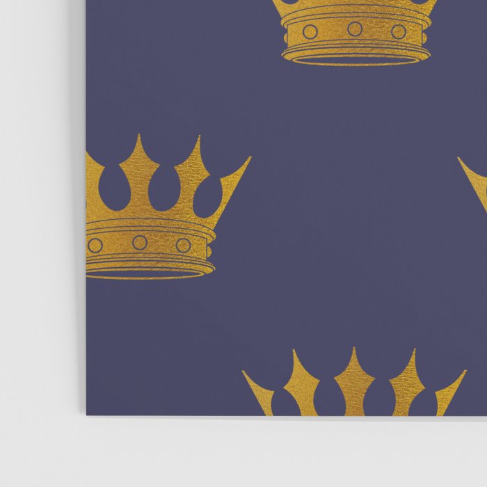 Royal Blue with Gold Crowns Poster Gallery Image 3