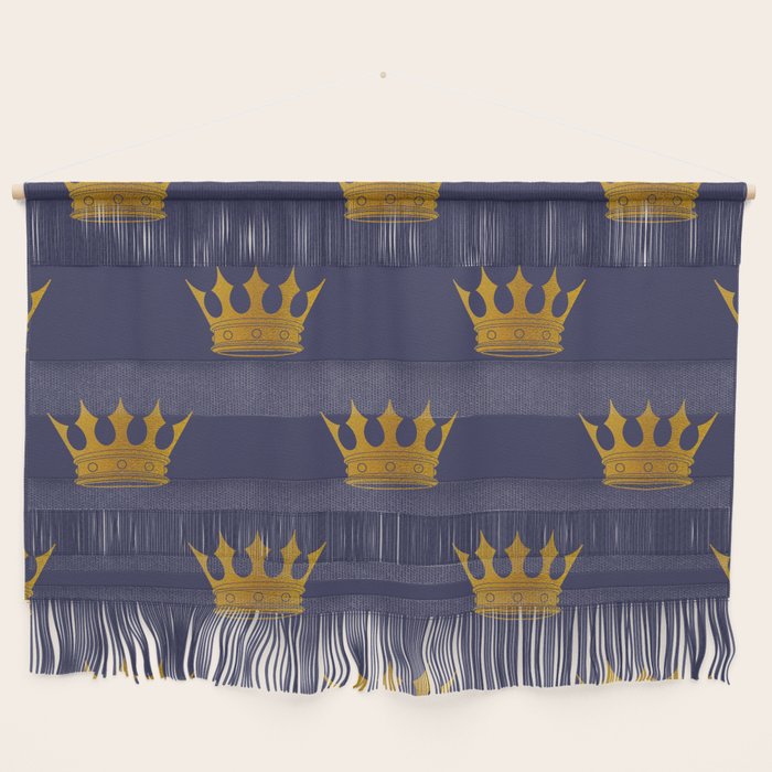 Royal Blue with Gold Crowns Wall Hanging Gallery Image 1