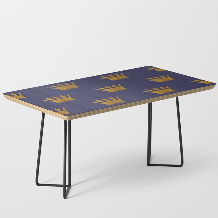 Royal Blue with Gold Crowns Coffee Table Gallery Image 1