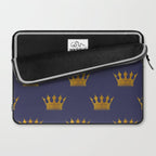 Royal Blue with Gold Crowns Laptop Sleeve Gallery Image 2