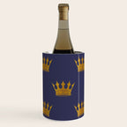 Royal Blue with Gold Crowns Wine Chiller Gallery Image 1