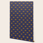Royal Blue with Gold Crowns Wallpaper Gallery Image 2