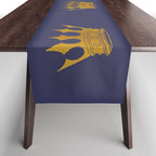 Royal Blue with Gold Crowns Table Runner Gallery Image 1