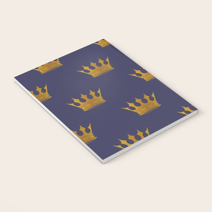 Royal Blue with Gold Crowns Notebook Gallery Image 3