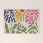 Mid-Century floral Welcome Mat Gallery Image 1