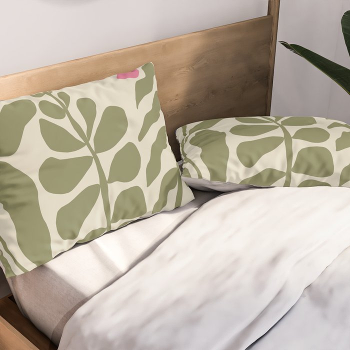 Mid-Century floral Pillow Sham Gallery Image 2
