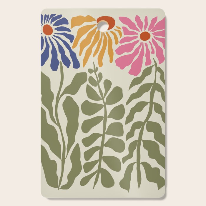 Mid-Century floral Cutting Board Gallery Image 1