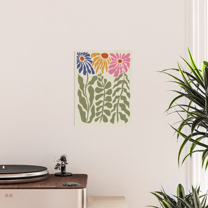 Mid-Century floral Poster Gallery Image 2