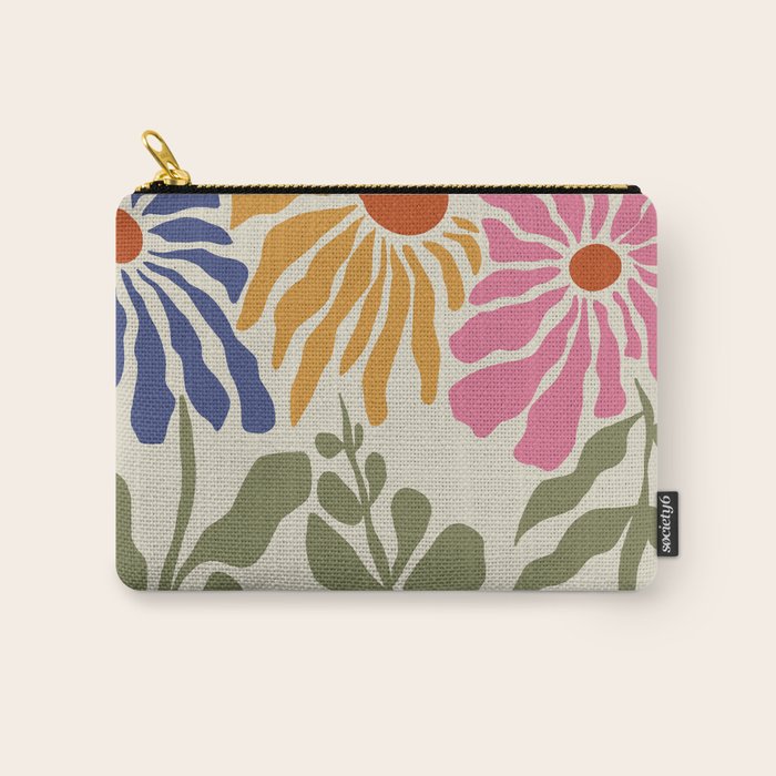 Mid-Century floral Carry All Pouch Gallery Image 1