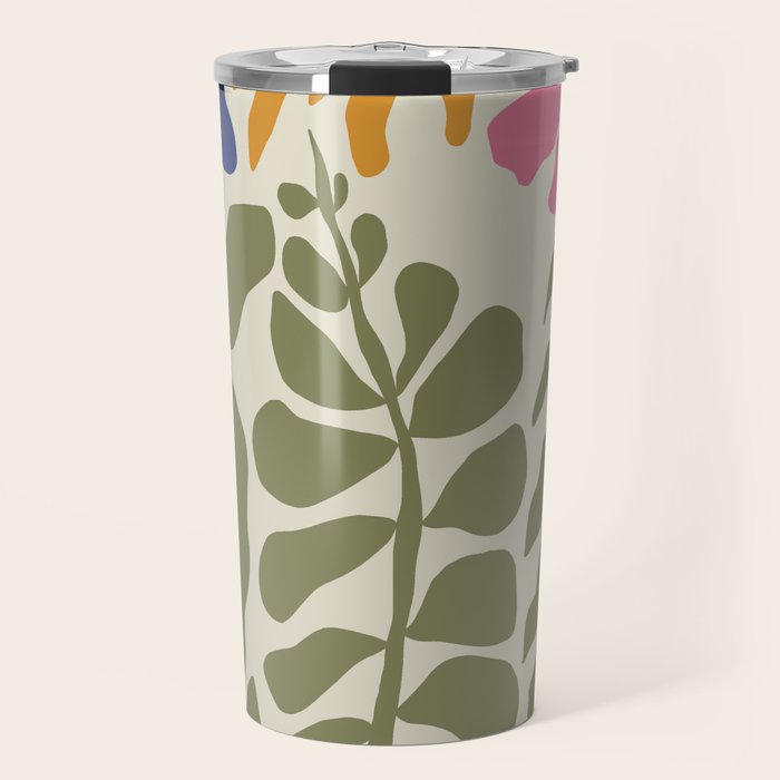 Mid-Century floral Travel Mug Gallery Image 1