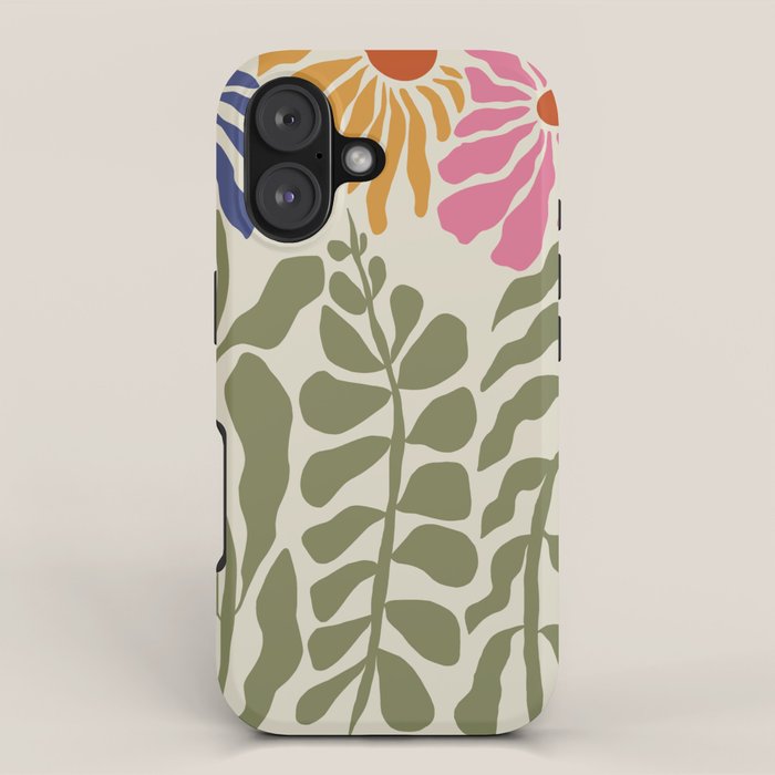 Mid-Century floral iPhone Case Gallery Image 1