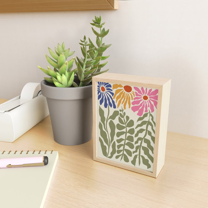 Mid-Century floral Mini Art Print Gallery Image 2