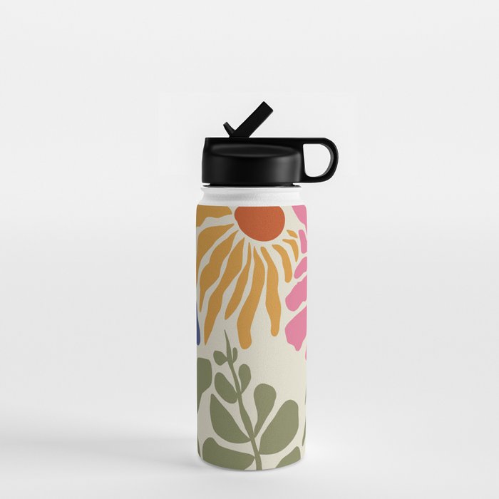 Mid-Century floral Water Bottle Gallery Image 1