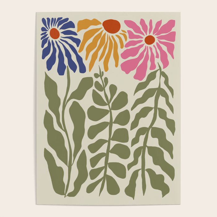 Mid-Century floral Poster Gallery Image 4