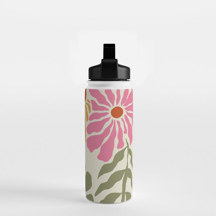 Mid-Century floral Water Bottle Gallery Image 2