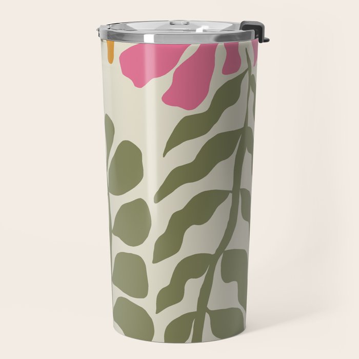 Mid-Century floral Travel Mug Gallery Image 2