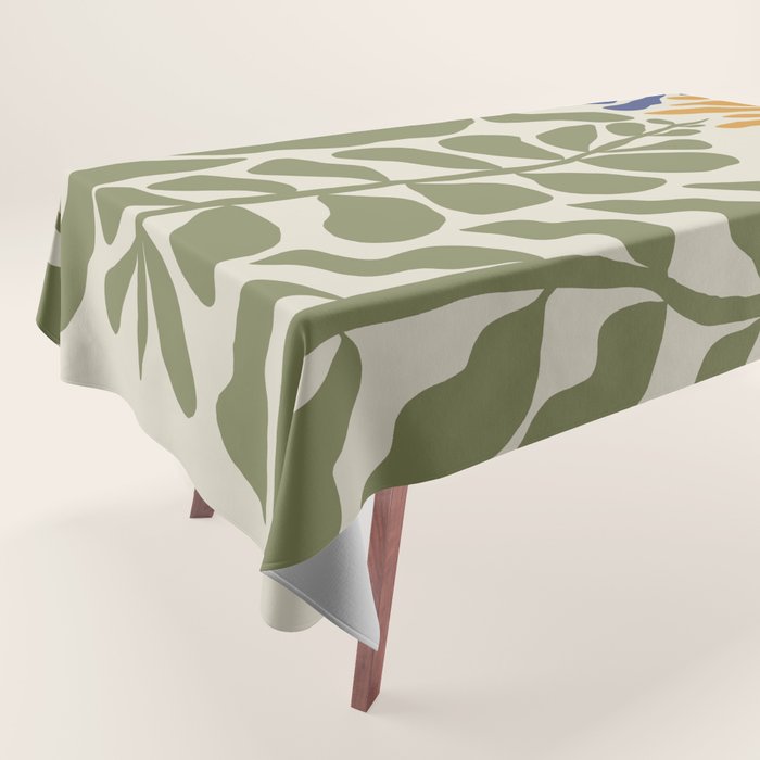 Mid-Century floral Tablecloth Gallery Image 1