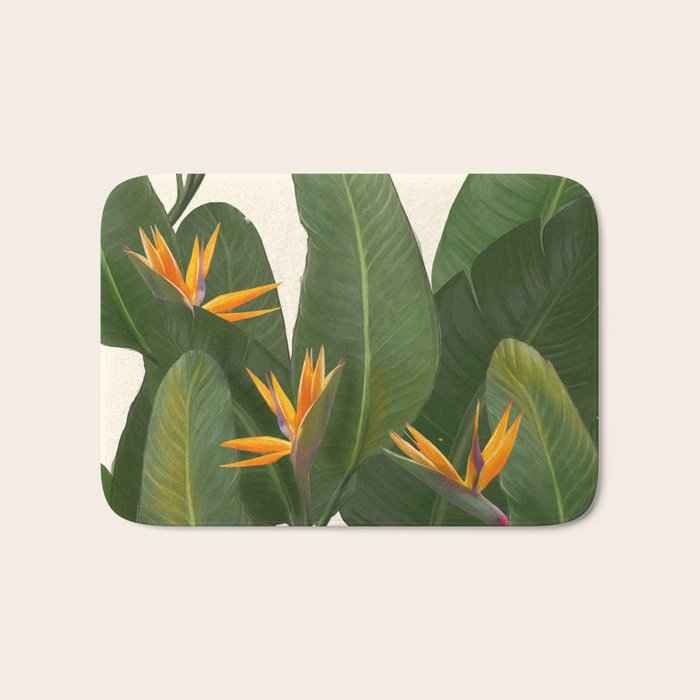 tropical floral Bath Mat Gallery Image 1