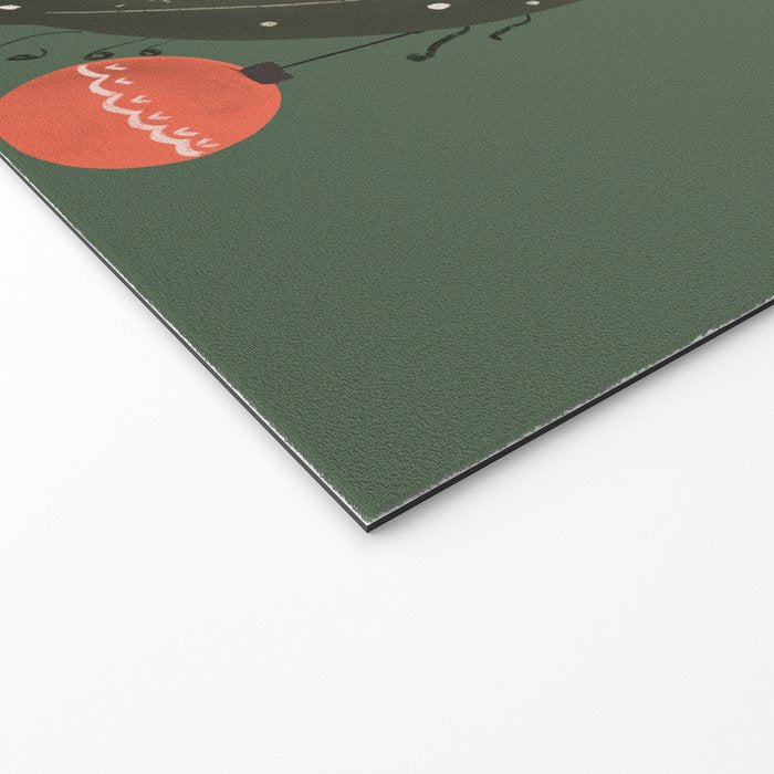 Festive Ho Ho Ho Bauble Green  Welcome Mat Gallery Image 2