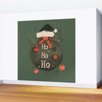 Festive Ho Ho Ho Bauble Green  Wall Mural Gallery Image 2