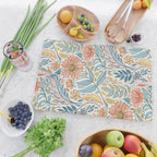 Soft Peach and Blue Art Nouveau Floral Cutting Board Gallery Image 2