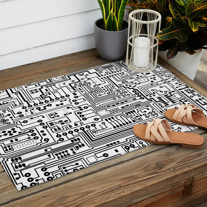 Circuit Board Outdoor Rug Gallery Image 2