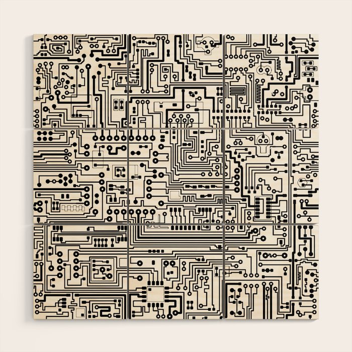 Circuit Board Wood Wall Art Gallery Image 1