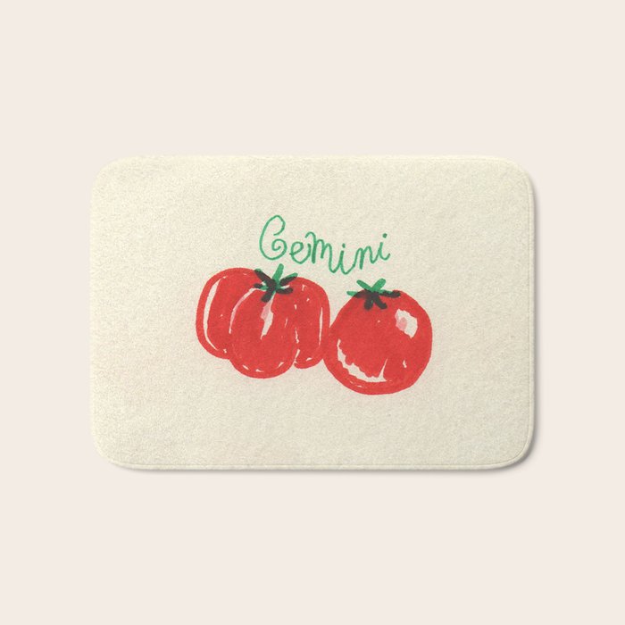 gemini tomato Bath Mat Gallery Image 1