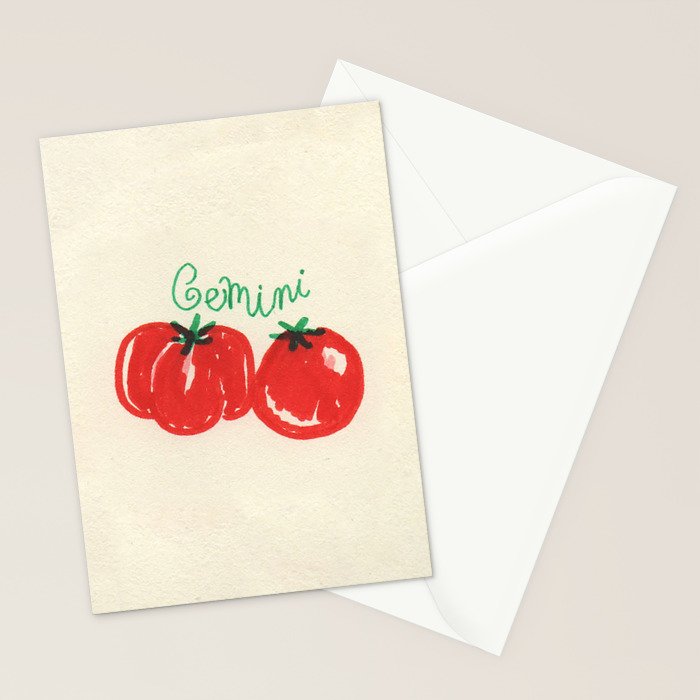gemini tomato Stationery Card Gallery Image 2