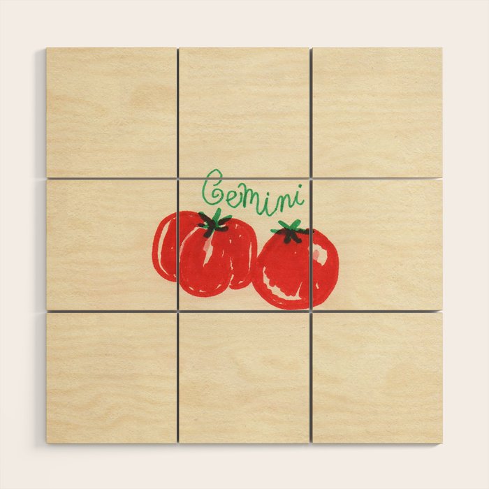 gemini tomato Wood Wall Art Gallery Image 1