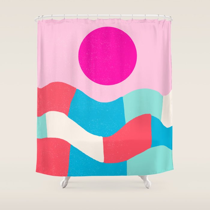 Winter Waves Shower Curtain Gallery Image 1