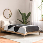 Black And White Minimalist Mid Century Abstract Ink Art Minimal Black Pebbles Paint Comforter Gallery Image 2
