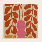 Dropping orange fern  Wood Wall Art Gallery Image 1